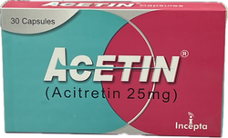 Acetin (Acitretin 25mg) — 30 Capsules — Incepta