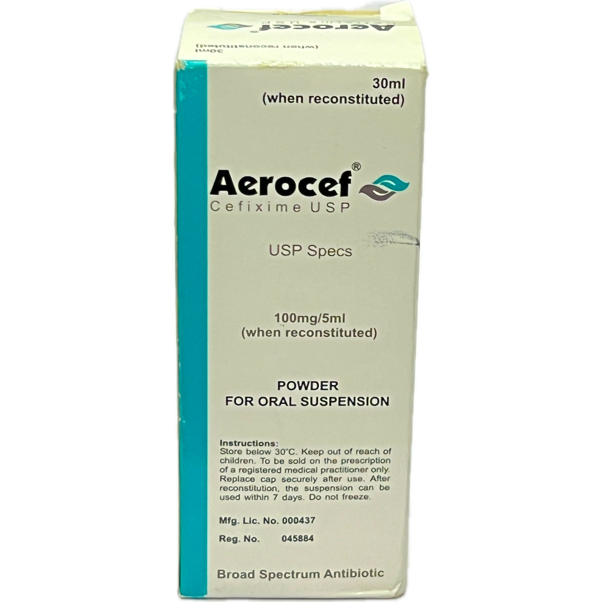 Aerocef 100mg/5ml Powder for Oral Suspension 30ml