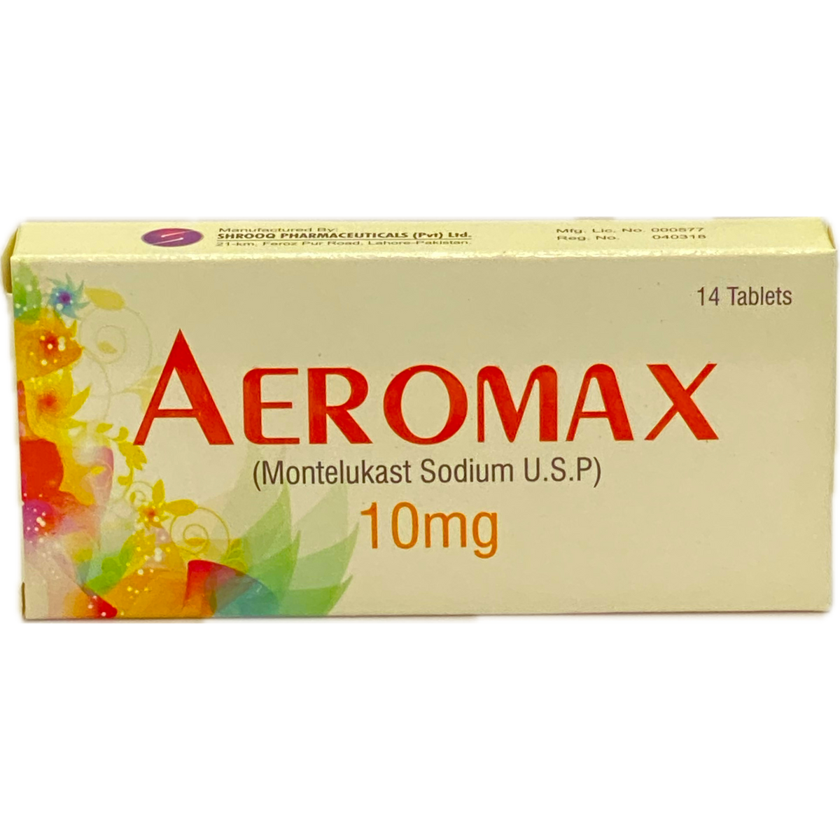 Aeromax 10mg Tablets 14s