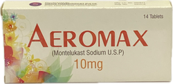 AEROMAX Montelukast Sodium U.S.P 10mg Tablets 14s by Shrooq Pharmaceuticals