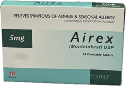 Airex (Montelukast) USP 5mg Chewable Tablets 14s by Biorex