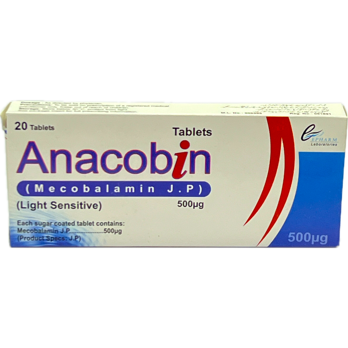 Anacobin 500mcg Tablets 20s