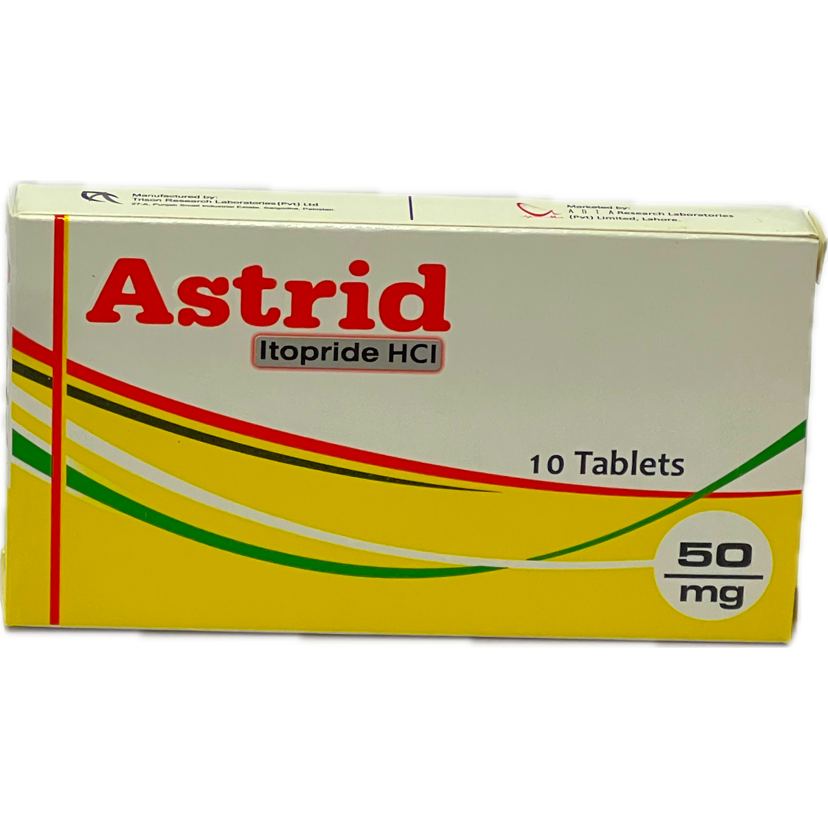 Astrid 50mg (Itopride HCl) - 10 Tablets