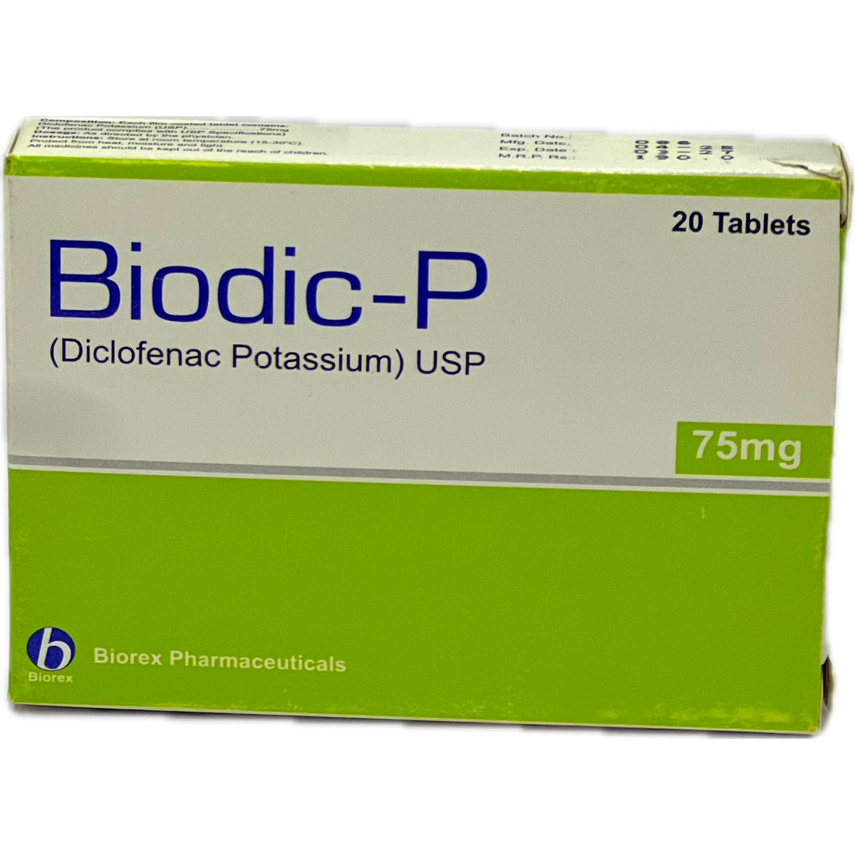 Biodic-P 75mg - 20 Tablets