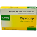 Ciprobay 500mg - Ciprofloxacin USP - 10 Tablets