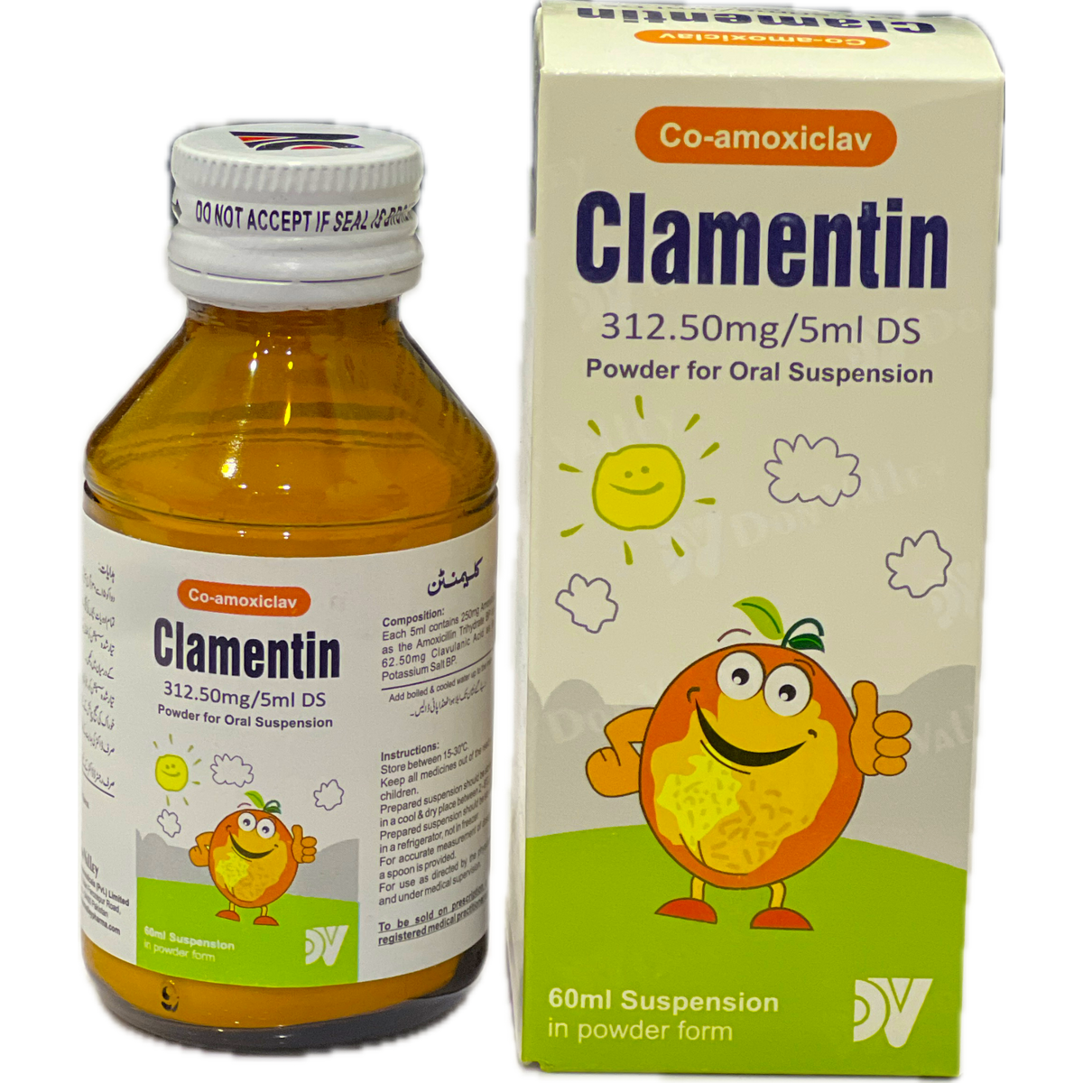Clamentin 312.50mg/5ml DS Powder for Oral Suspension 60ml