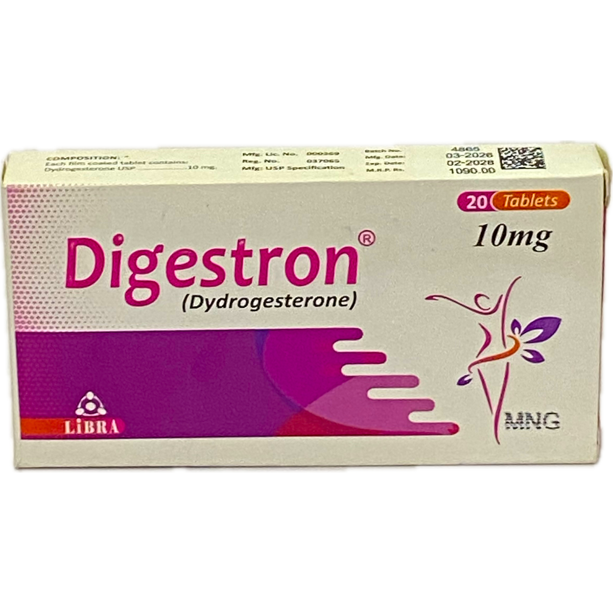 Digestron Dydrogesterone 10mg - 20 Tablets