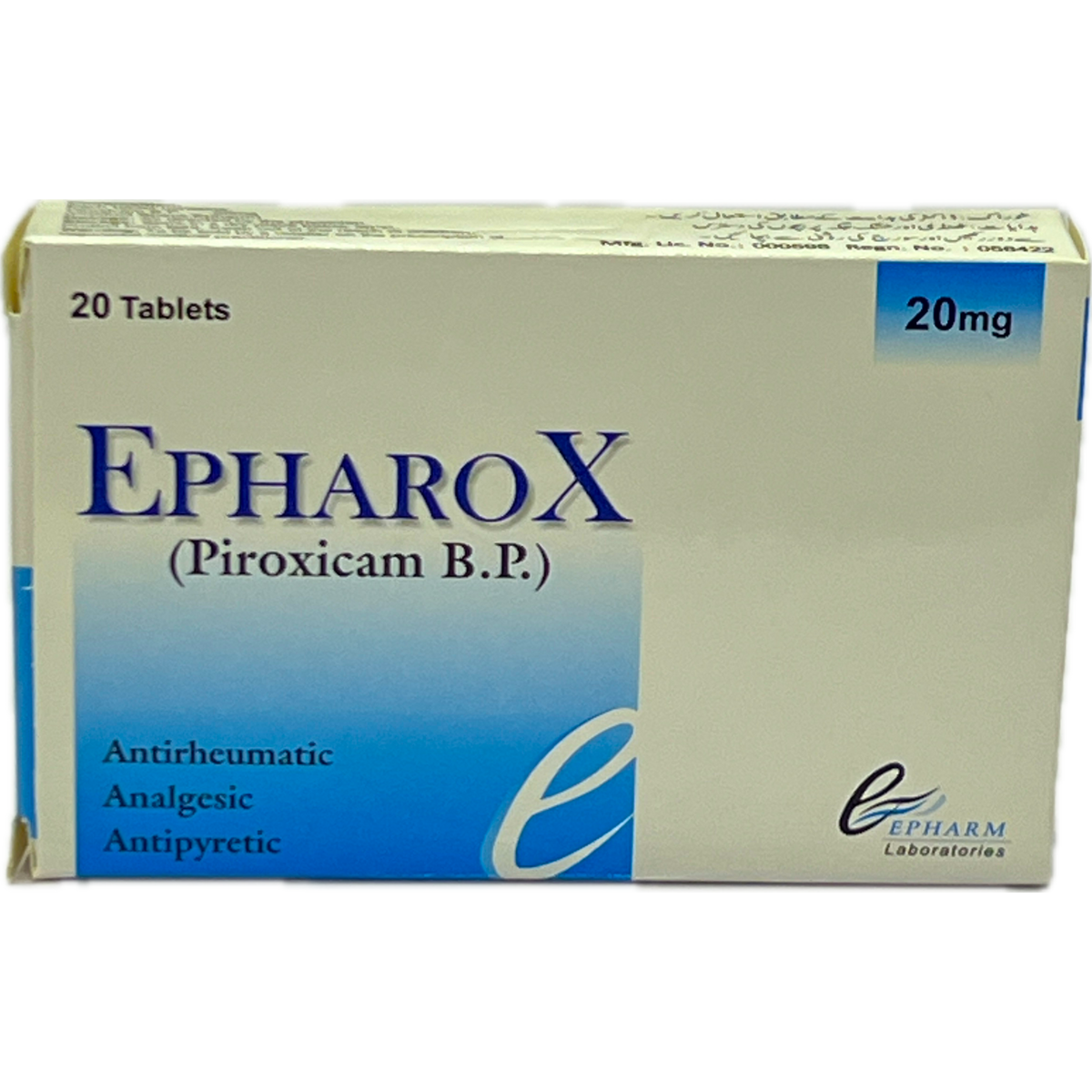 EPHAROX Piroxicam B.P. 20mg Tablets - 20 Tablets