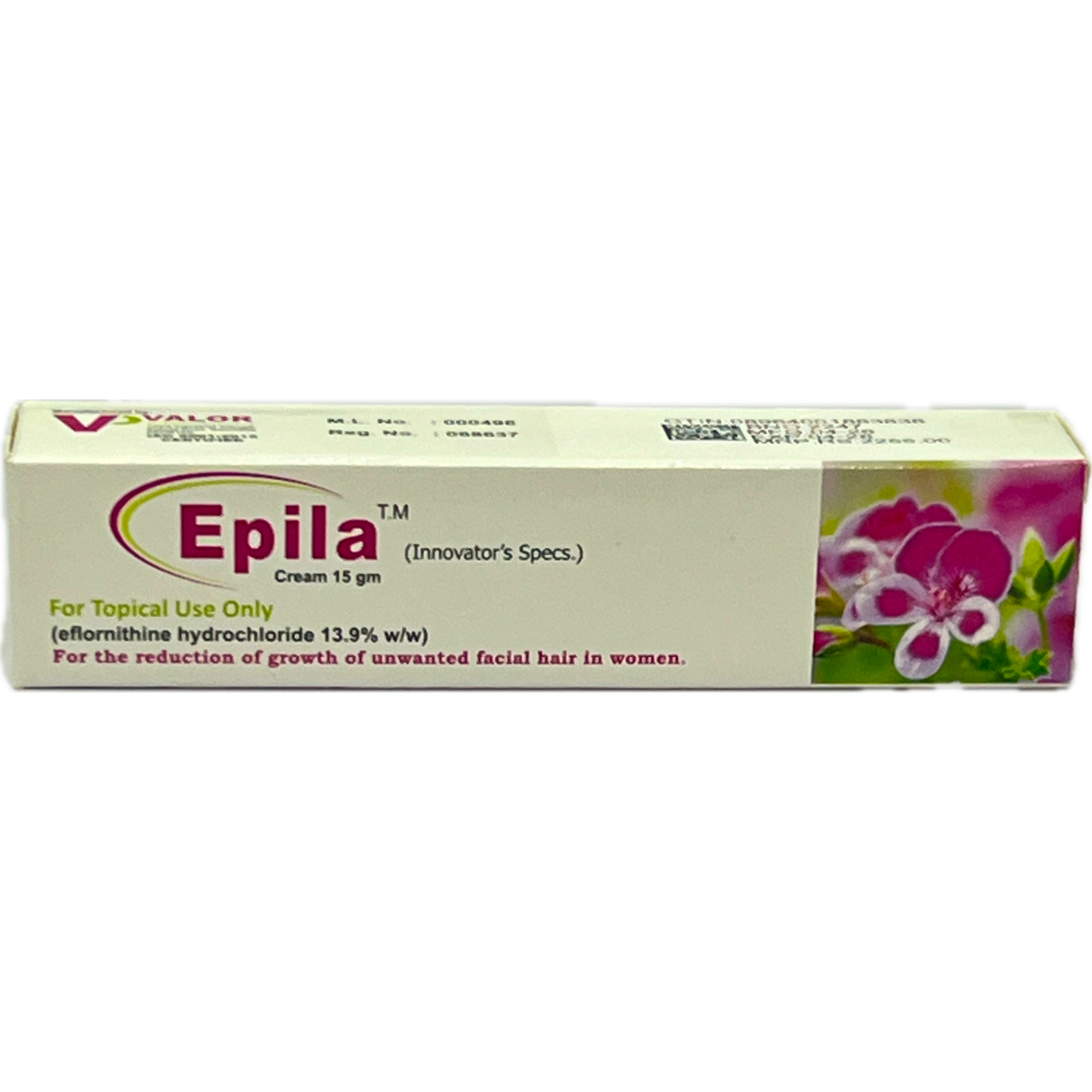 Epila Eflornithine Hydrochloride 13.9% w/w Cream 15gm