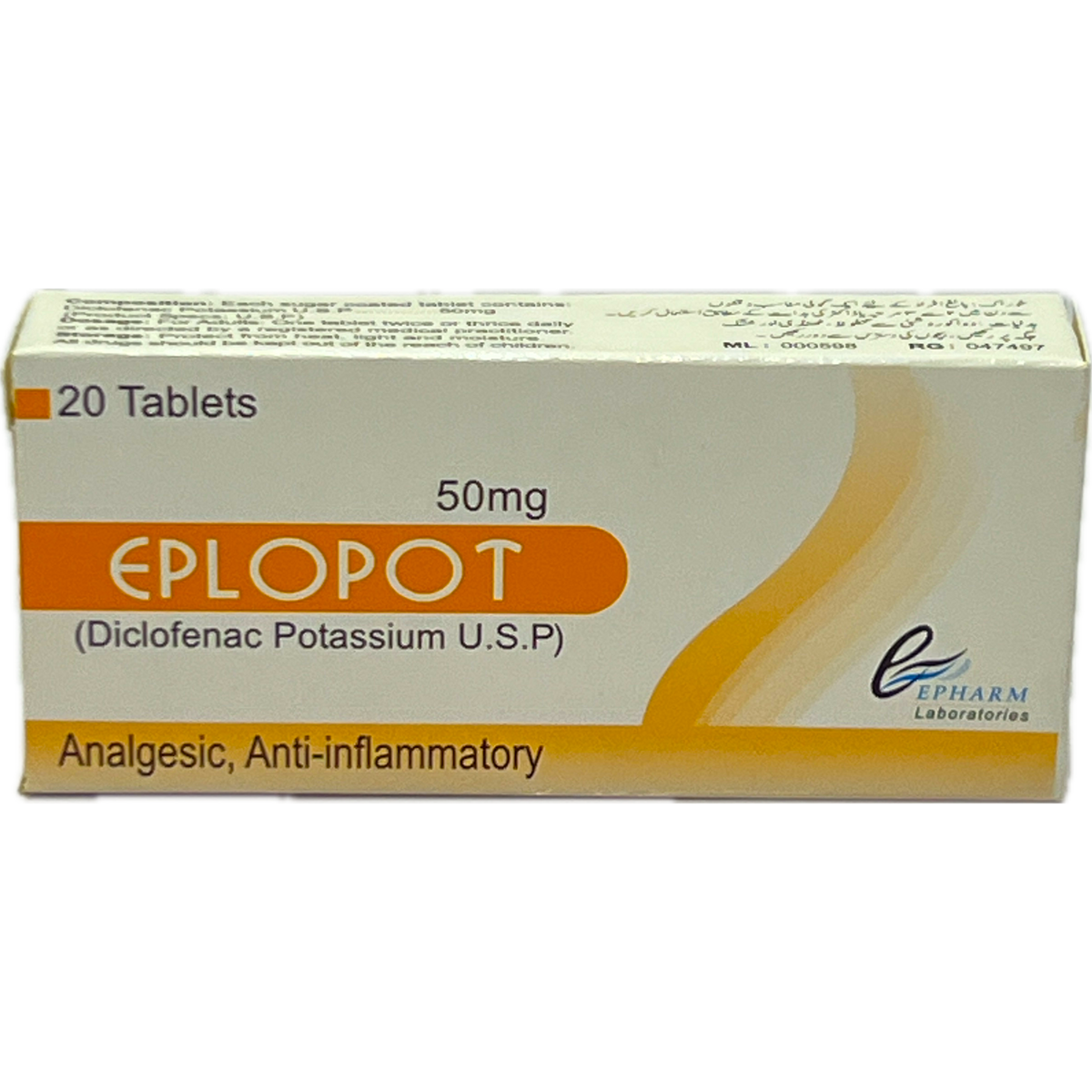 EPLOPOT Diclofenac Potassium U.S.P. 50mg Tablets