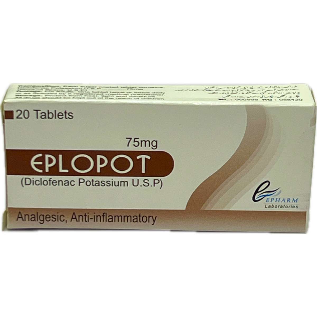 EPLOPOT Diclofenac Potassium U.S.P. 75mg Tablets