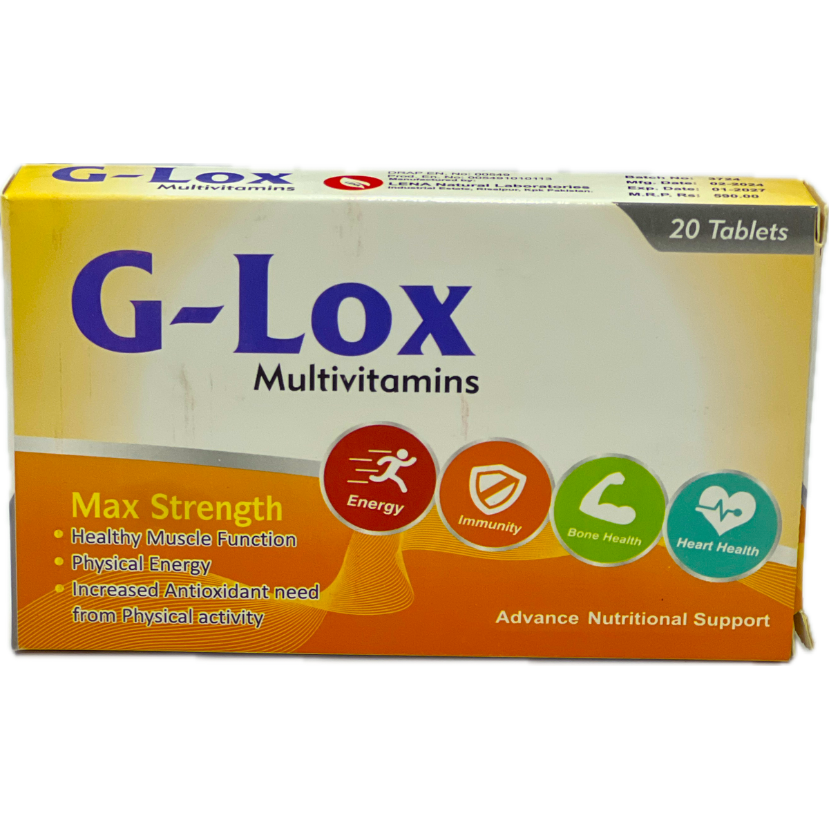 G-Lox Multivitamins Max Strength - 20 Tablets