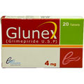 Glunex 4mg (Glimepiride U.S.P) - 20 Tablets