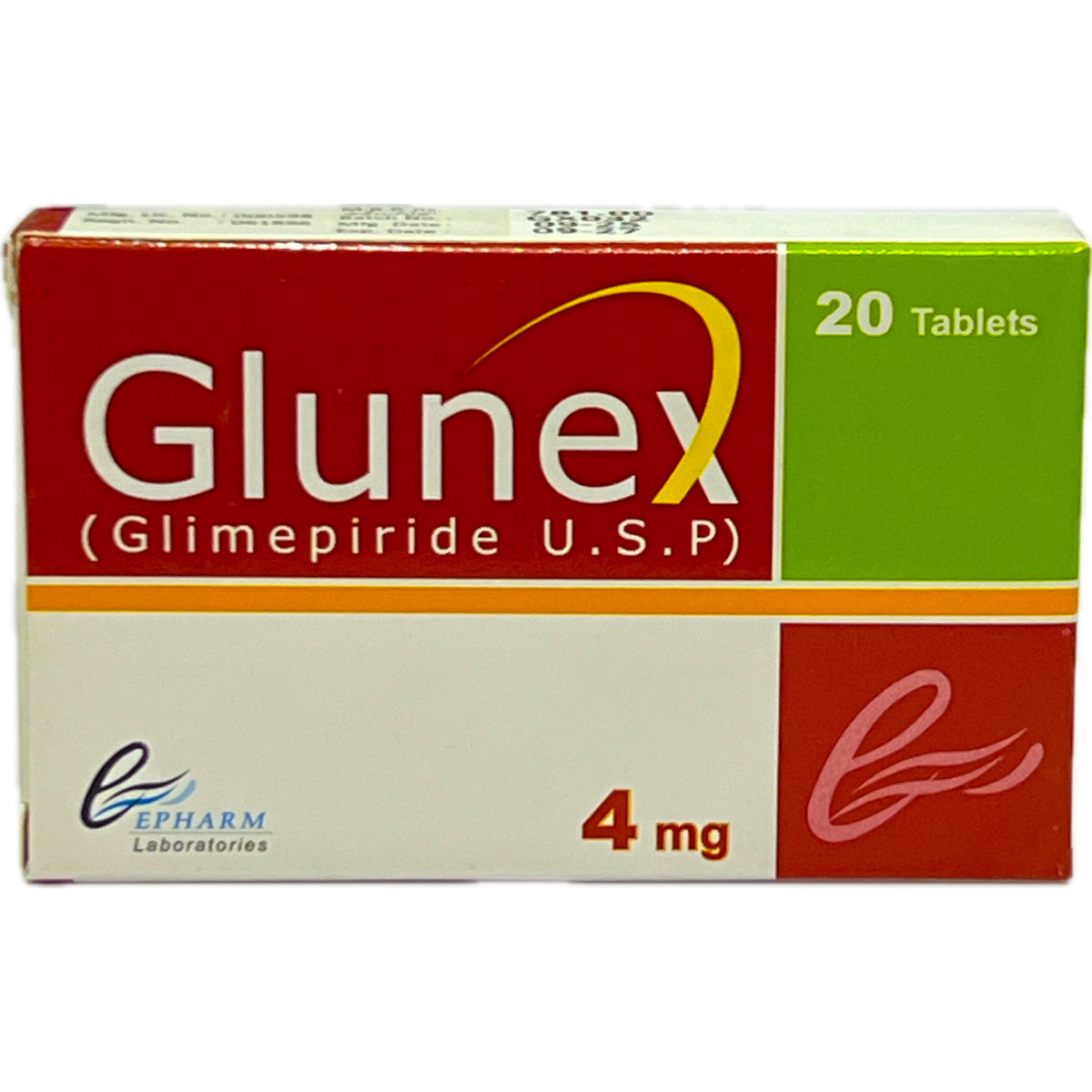 Glunex 4mg (Glimepiride U.S.P) - 20 Tablets