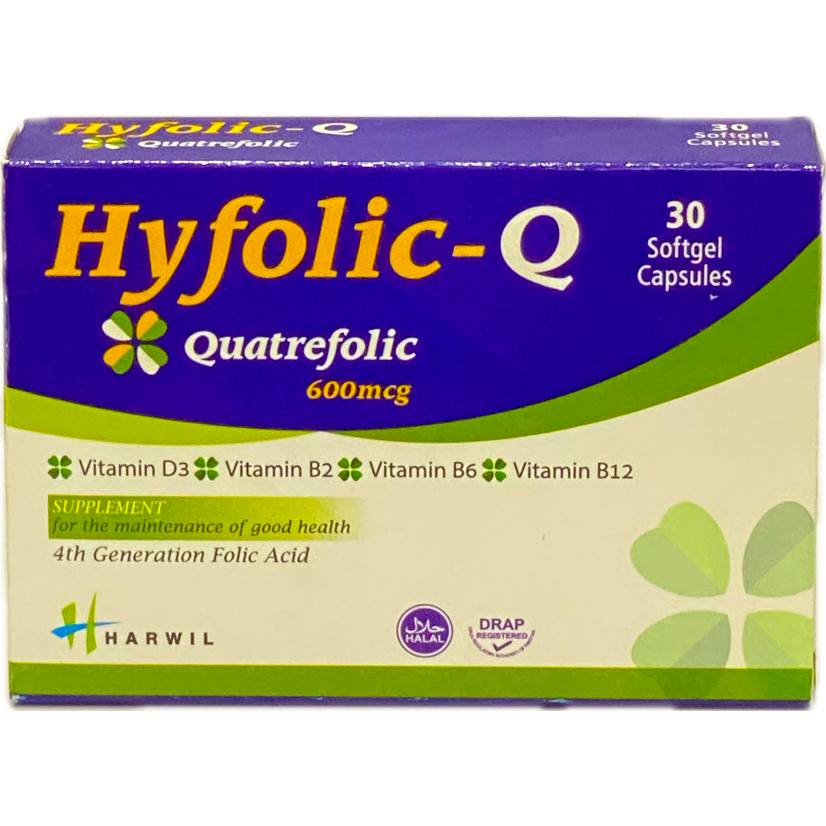 Hyfolic-Q Quatrefolic 600mcg - 30 Softgel Capsules