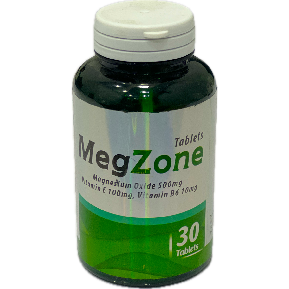 MegZone Tablets 30s - Magnesium Oxide 500mg Vitamin E 100mg Vitamin B6 10mg