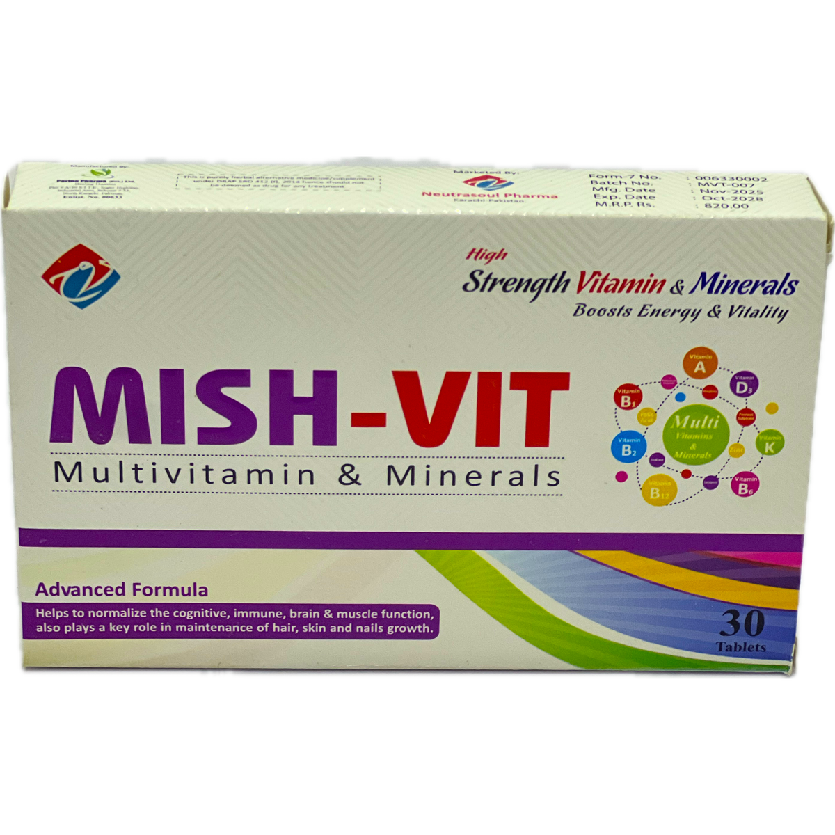 Mish-Vit Multivitamin & Minerals Tablets