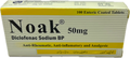 Noak 50mg Tablets - Diclofenac Sodium BP 50mg - 100 Enteric Coated Tablets