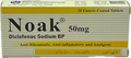 Noak 50mg Tablets - Diclofenac Sodium BP 50mg - 20 Enteric Coated Tablets