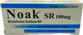 Noak SR 100mg Tablets - Diclofenac Sodium BP 100mg - 30 Slow Release Tablets
