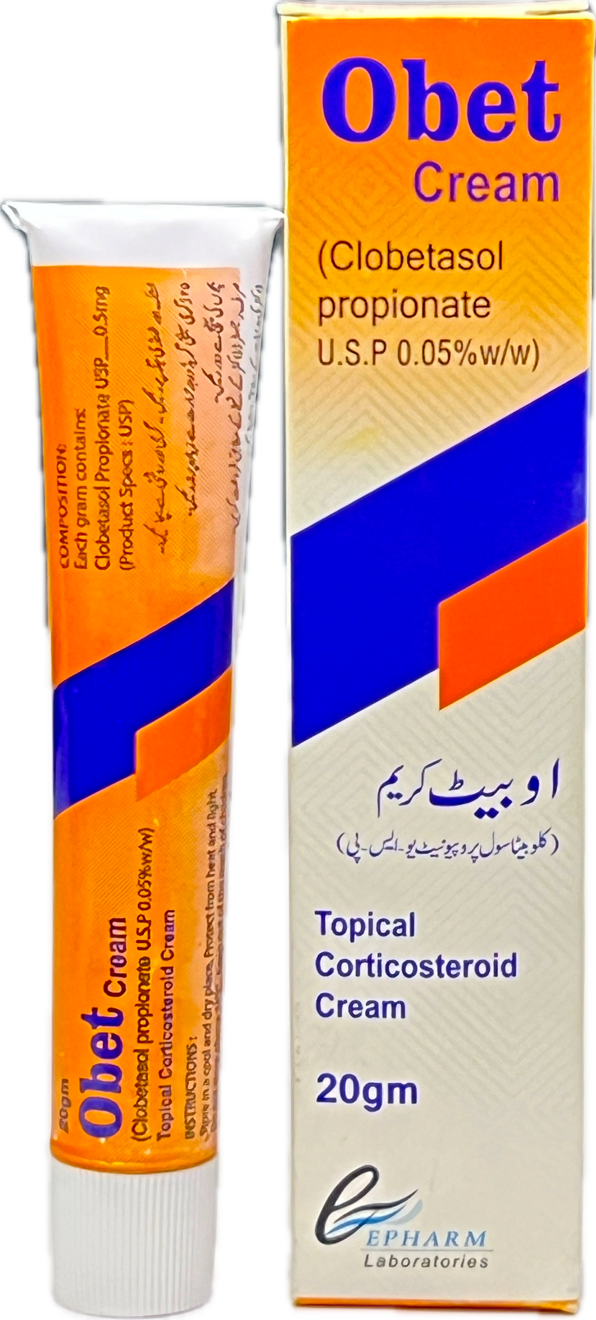Obet Cream 20gm - Clobetasol Propionate USP 0.05% w/w - Topical Corticosteroid Cream