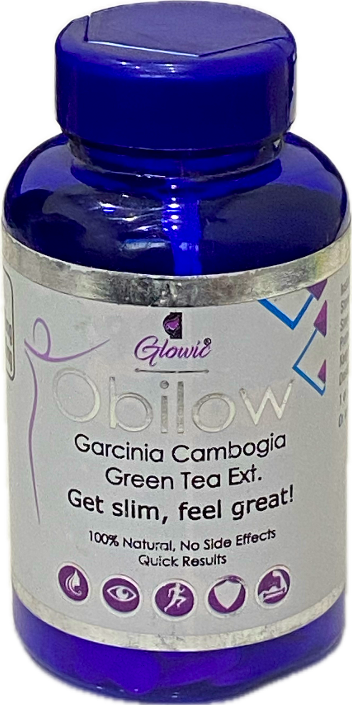 Obilow Capsules - Garcinia Cambogia + Green Tea Extract - Get Slim Feel Great - Glowic