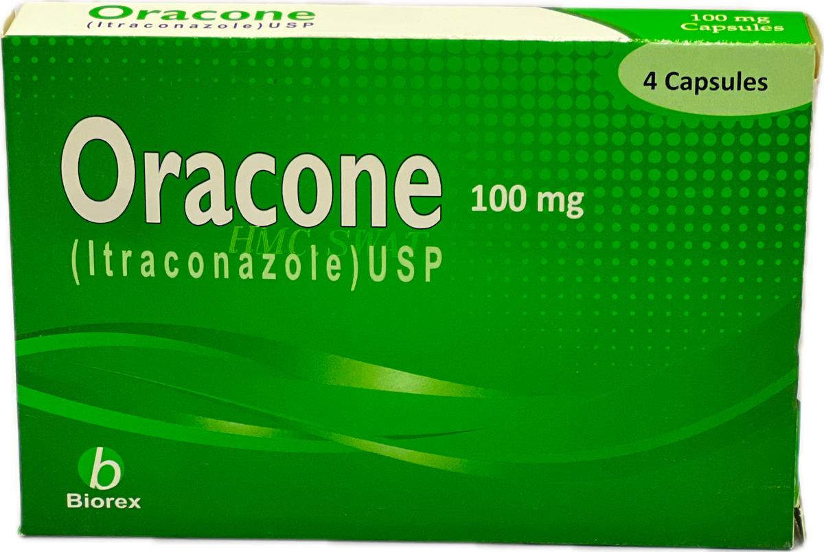 Oracone 100mg Capsules - Itraconazole USP 100mg - 4 Capsules - Biorex