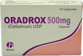 Oradrox 500mg Capsules - Cefadroxil USP 500mg - 12 Capsules - Biorex