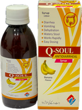 Q-Soul Antidiarrheal Syrup 120ml - Banana Flavour - For Diarrhea Vomiting Dehydration