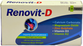 Renovit-D Tablets 30s - Calcium Magnesium Zinc Vitamin D3 K2 - Fights Osteoporosis Bone Strength