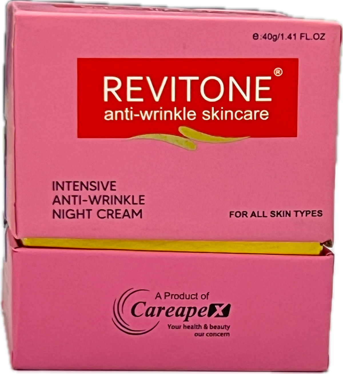 Revitone Anti-Wrinkle Night Cream 40g - Intensive Anti-Wrinkle Skincare - For All Skin Types - Careapex