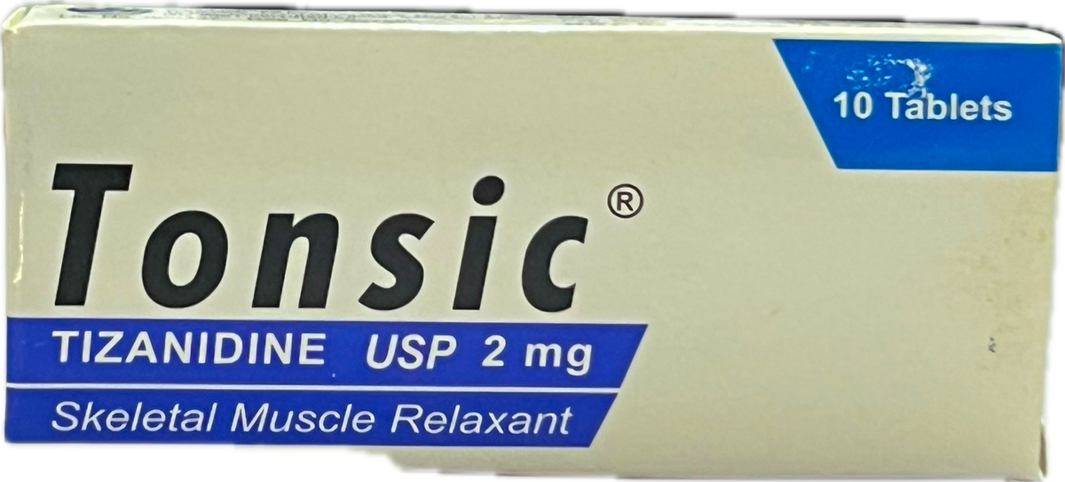 : Tonsic Tablets 10s - Tizanidine USP 2mg - Skeletal Muscle Relaxant