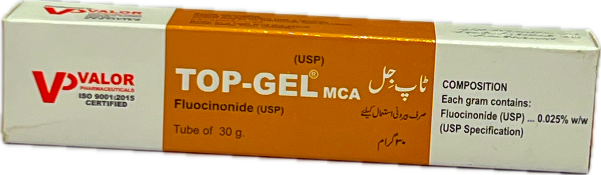 Top-Gel MCA Cream 30g - Fluocinonide USP 0.025% - Valor Pharmaceuticals