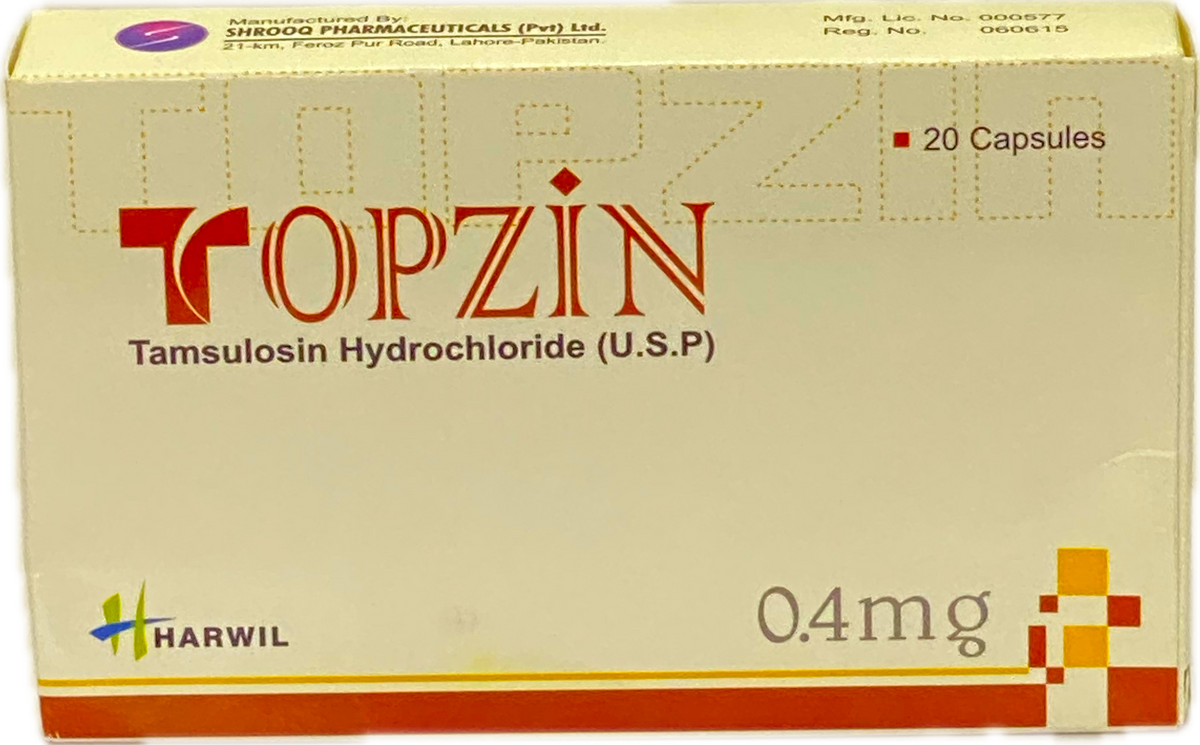 Topzin Capsules 0.4mg 20s - Tamsulosin Hydrochloride USP - For BPH Prostate