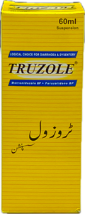 Truzole Suspension 60ml - Metronidazole BP + Furazolidone BP - Logical Choice For Diarrhoea & Dysentery