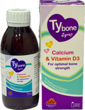 Tybone Syrup 120ml - Calcium & Vitamin D3 Butterscotch Flavour - Bone Strength