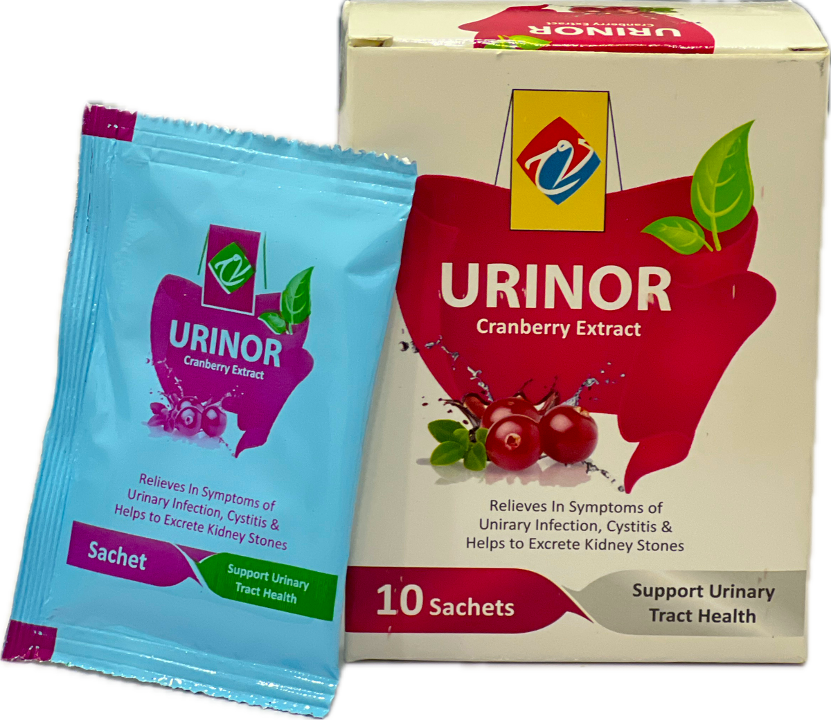 Urinor Sachet 10s - Cranberry Extract - For UTI Cystitis Kidney Stones