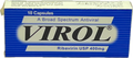 Virol Capsules 400mg - Ribavirin USP 400mg - Broad Spectrum Antiviral - 10 Capsules