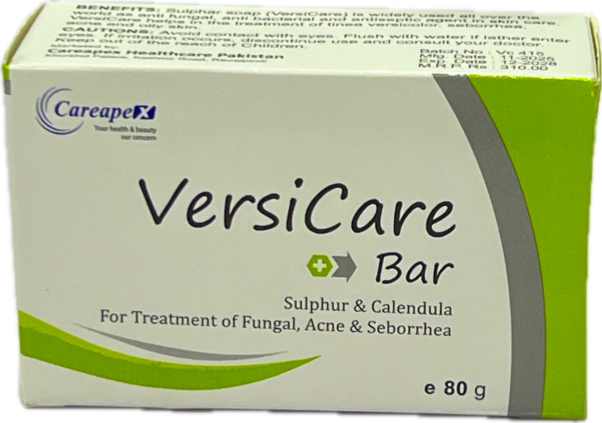 VersiCare Bar 80g - Sulphur & Calendula Soap - For Fungal Acne & Seborrhea
