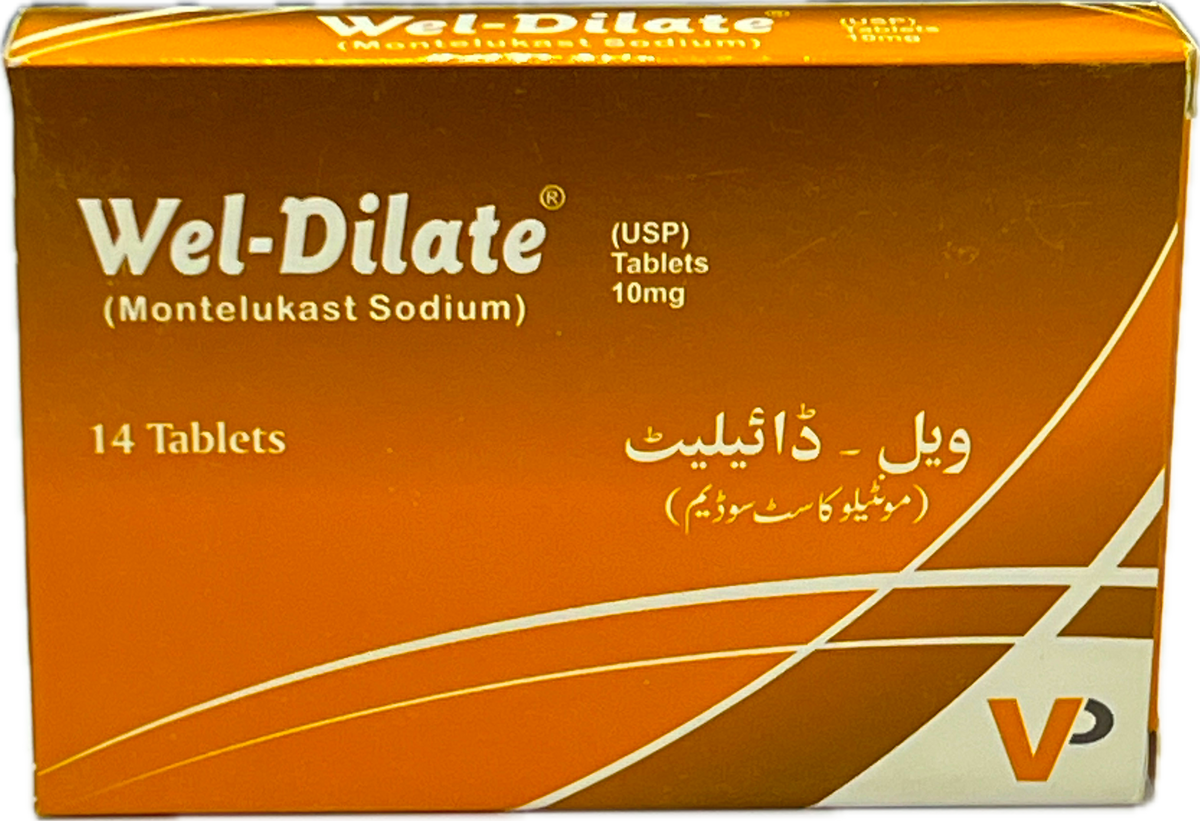 : Wel-Dilate Tablets 10mg - Montelukast Sodium USP 10mg - 14 Tablets