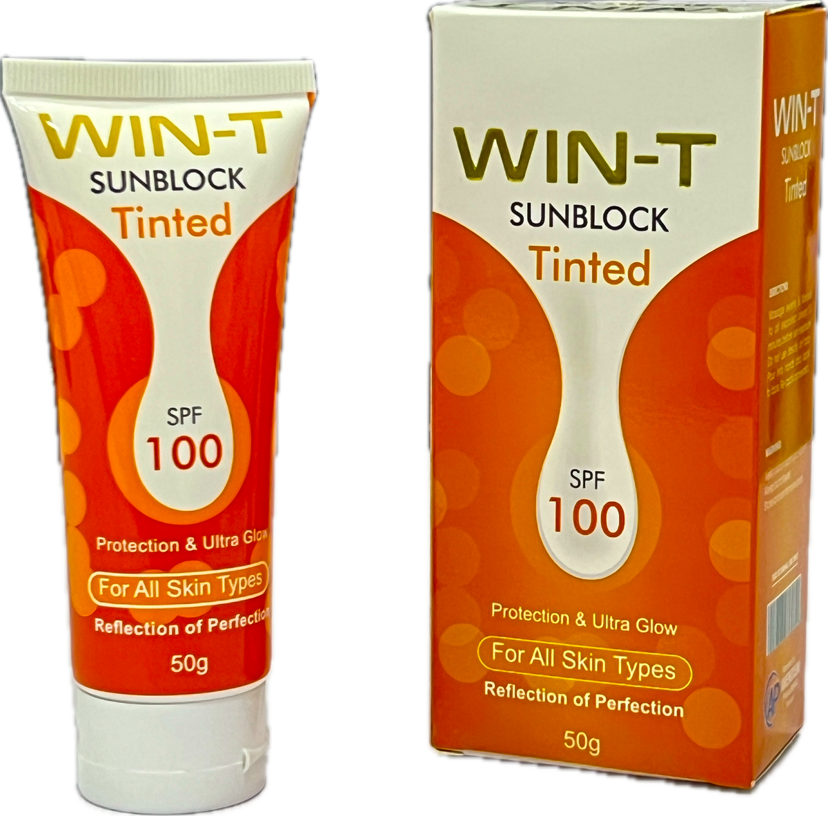 WIN-T Sunblock Tinted SPF 100 - 50g - Protection & Ultra Glow For All Skin Types