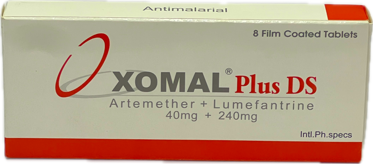 Xomal Plus DS Tablets 40mg + 240mg (Artemether + Lumefantrine)