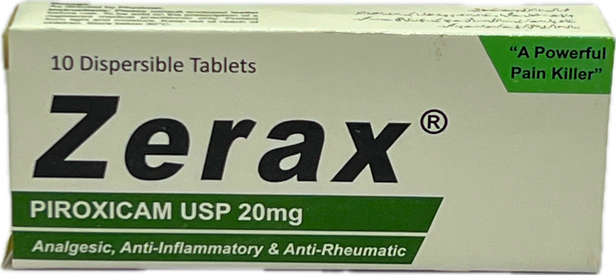 Zerax Dispersible Tablets 20mg (Piroxicam)
