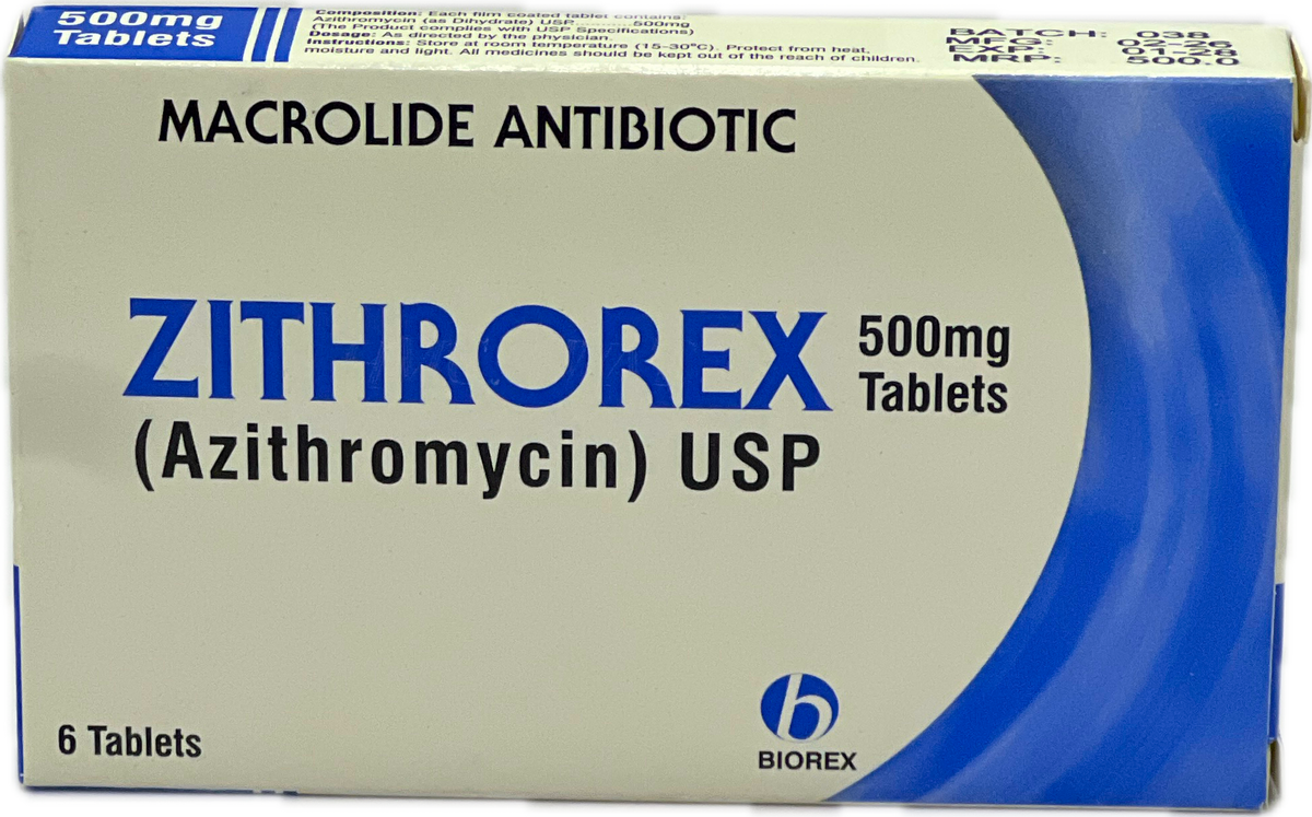 Zithrorex 500mg Tablets (Azithromycin)